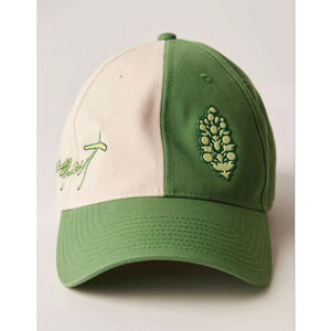 Free People Movement Double Hitter Baseball Hat Green Combo NWT